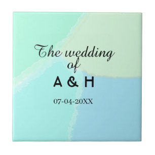 Carreau Le mariage du nom initial de la lettre de date du