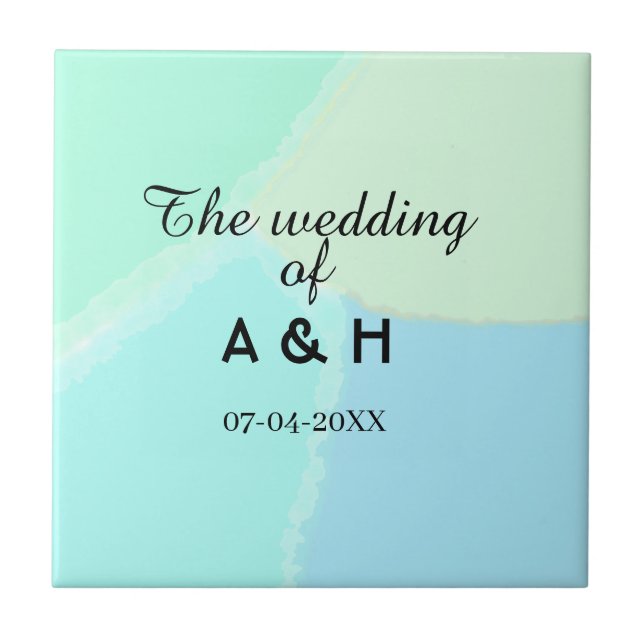 Carreau Le mariage du nom initial de la lettre de date du  (Devant)