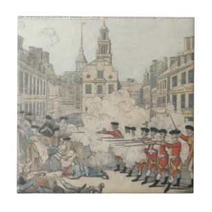 Carreau Le massacre sanglant - Paul Revere (1770)