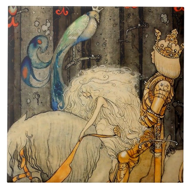 Carreau « Le Merle bleu » par John Bauer (Devant)