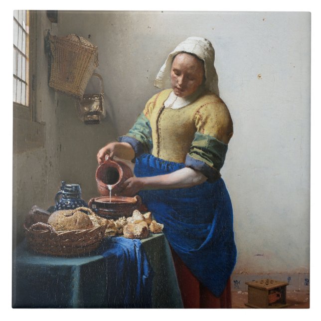 Carreau Le Milkmaid, Johannes Vermeer (Devant)