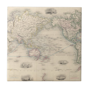 Carreau Le monde sur la projection de Mercator