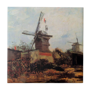 Carreau Le Moulin de Blute Fin par Vincent van Gogh