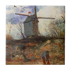 Carreau Le Moulin de la Galette par Vincent van Gogh