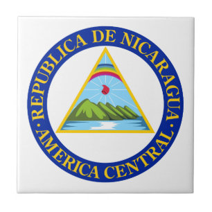 Carreau Le NICARAGUA - drapeau/emblème/manteau des