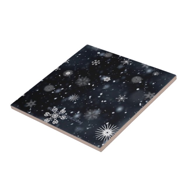 Carreau Le Noël de SlipperyJoe, hiver magique paisible à (Côté)