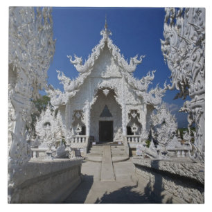 Carreau Le nouveau temple tout blanc de Wat Rong Khun à