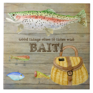 Carreau Le panier de pêche de pêche de truite de cabine de