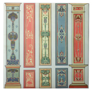 Carreau Le panneau conçoit, le plat XII de l'unité