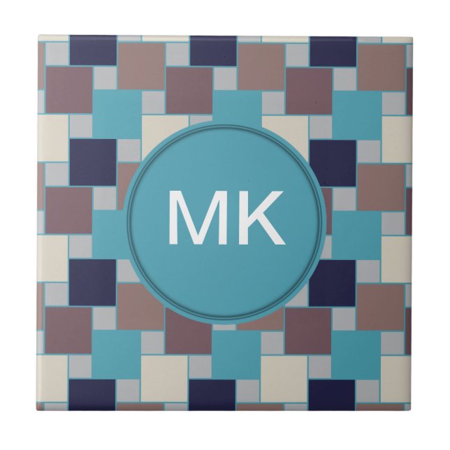 Carreau Le paon sur la plage (Devant)