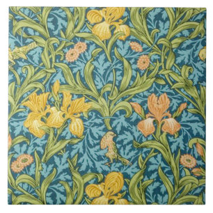 Carreau Le papier peint d'iris a conçu 1887