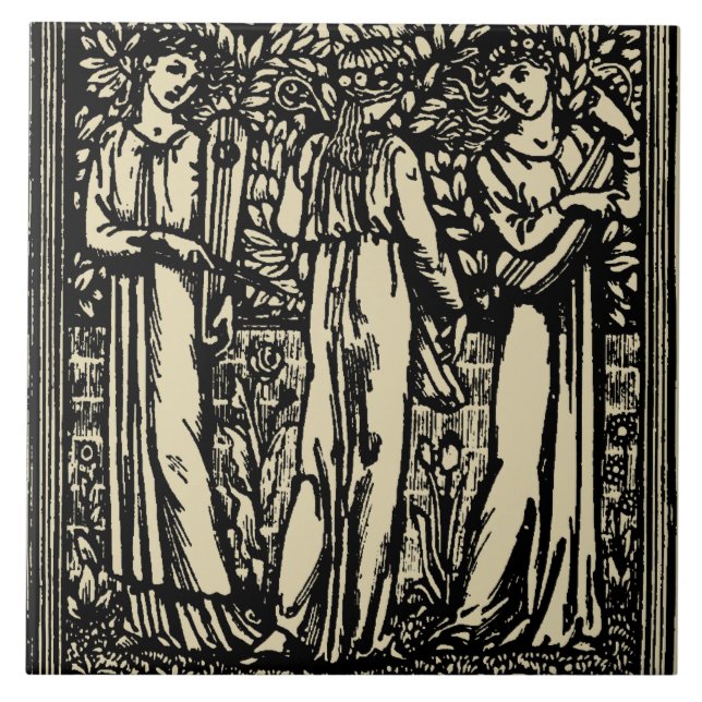 Carreau Le paradis terrestre par William Morris (Devant)