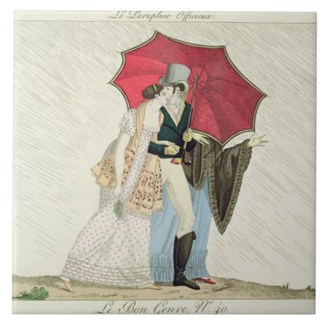 Carreau Le parapluie obligeant, plaquent 40 de 'Le Bon (Devant)
