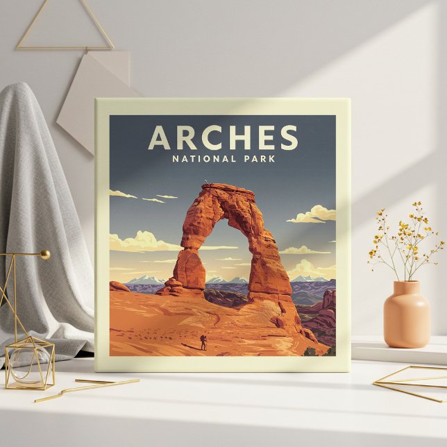 Carreau Le Parc national vintage Arches (Créateur téléchargé)