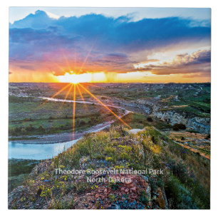 Carreau Le parc Theodore Roosevelt du Dakota du Nord