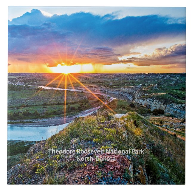 Carreau Le parc Theodore Roosevelt du Dakota du Nord (Devant)