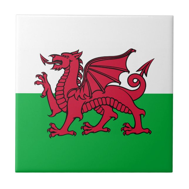Carreau Le Pays de Galles - le drapeau de Gallois (Devant)