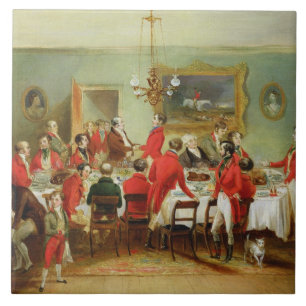 Carreau Le petit déjeuner de chasse, Hall du célibataire,