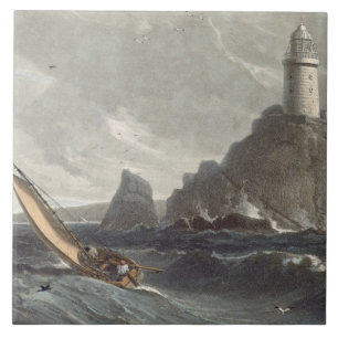 Carreau Le phare de drakkars des terres finissent, les