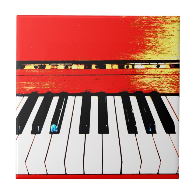 Carreau Le piano verrouille la tuile (Devant)