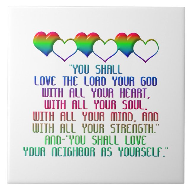 Carreau Le plus grand commandement (Devant)