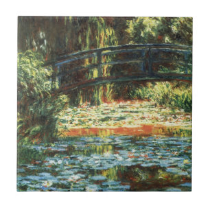 Carreau Le Pont sur le bassin aux nymphéas par Claude Mone