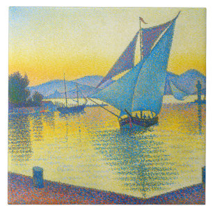 Carreau Le port au coucher du soleil, Signac