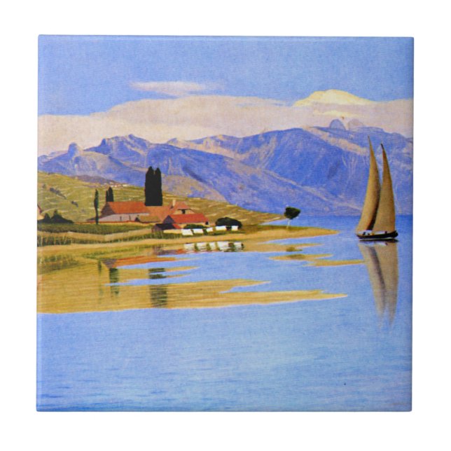 Carreau Le port de Pully, beaux-arts, (Devant)