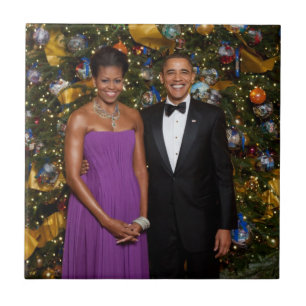 Carreau Le président américain Barack Obama sur la carte d