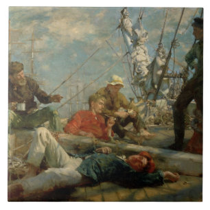 Carreau Le repos de midi (marins bavardant), 1906 (huile