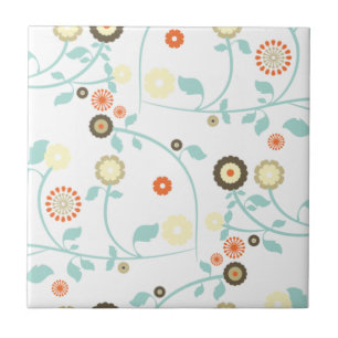 Carreau Le ressort fleurit le motif floral chic girly de