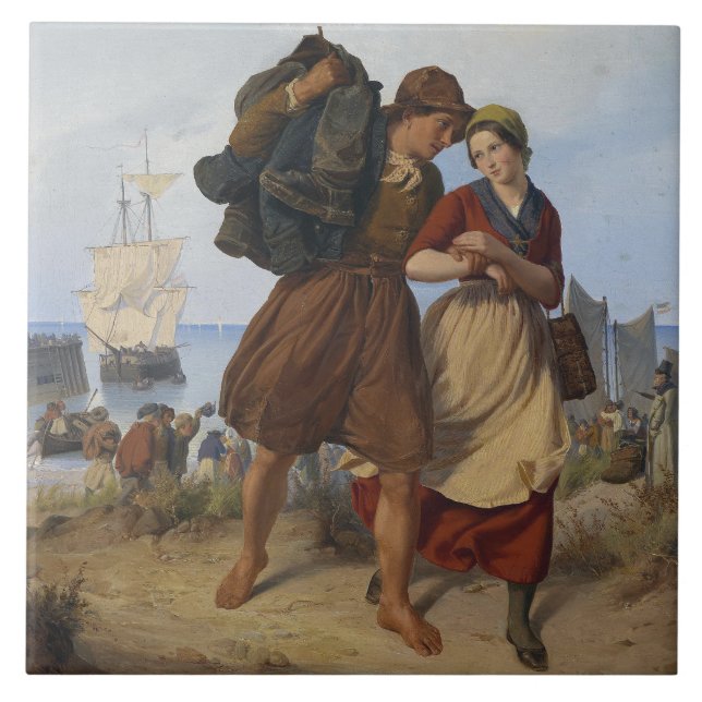 Carreau Le retour du pêcheur (par Rudolf Jordan) (Devant)