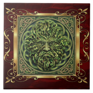 Carreau Le rituel médiéval rouge rouge de sorcellerie