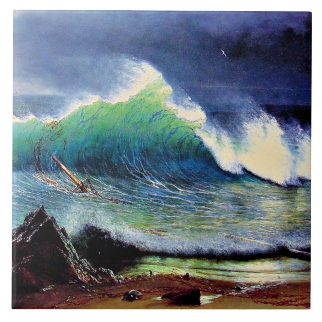 Carreau Le rivage de la mer Turquoise (Devant)