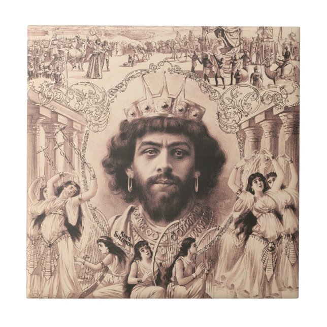 Carreau Le Roi Salomon Entouré De Danseuses (Devant)