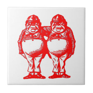 Carreau Le rouge Tweedle Dee et Tweedle Dum