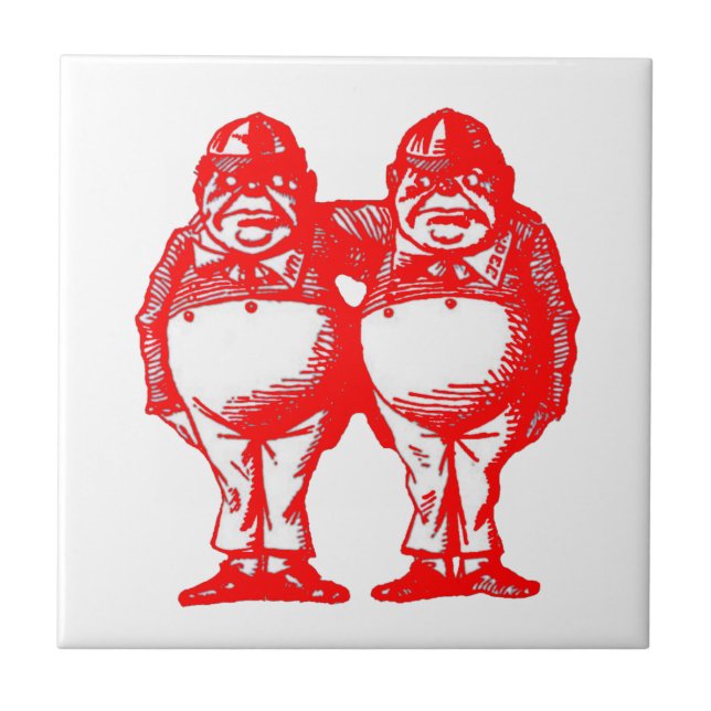 Carreau Le rouge Tweedle Dee et Tweedle Dum (Devant)