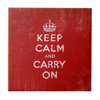 Carreau Le rouge vintage gardent le calme et continuent le