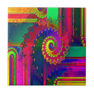 Carreau Le saignement colore la fractale