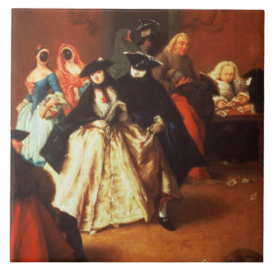 Carreau Le salon (huile sur la toile)