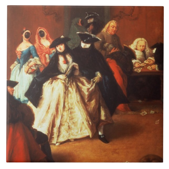 Carreau Le salon (huile sur la toile) (Devant)