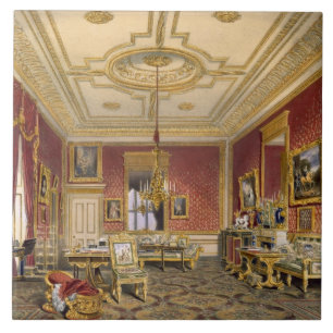 Carreau Le salon privé de la Reine, château de Windsor,