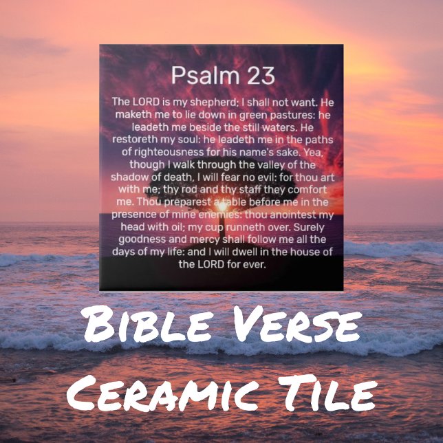 Carreau Le Seigneur Est Mon Pasteur Psaume 23 (Créateur téléchargé)