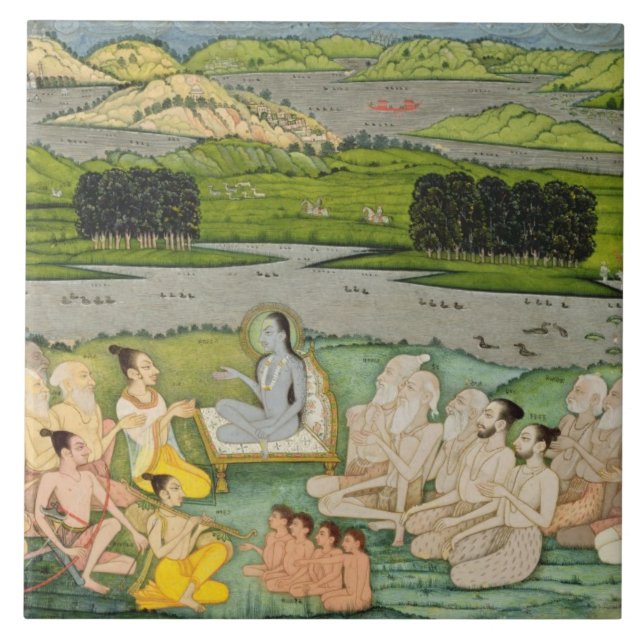 Carreau Le Shuku sage Deva s'adressant au Roi Parikshit et (Devant)