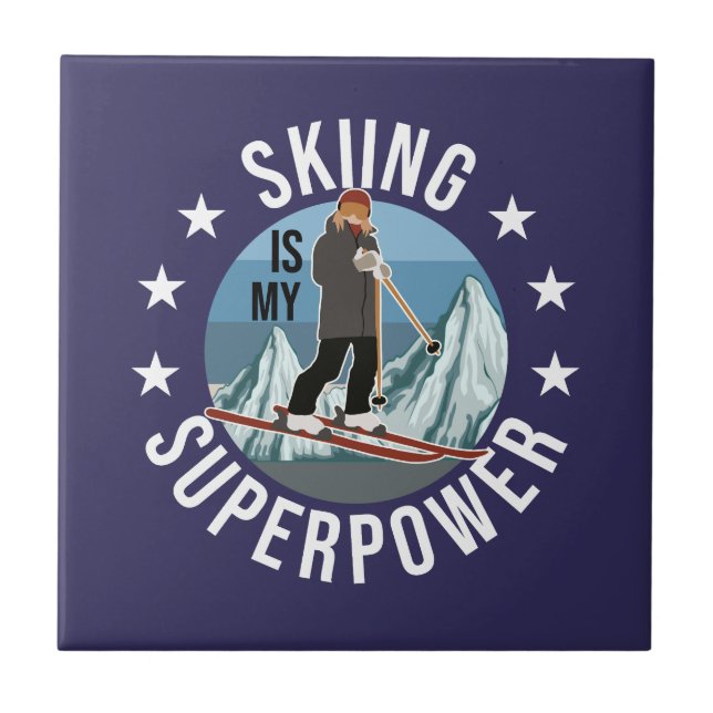 Carreau Le Ski Est Ma Superpuissance (Devant)
