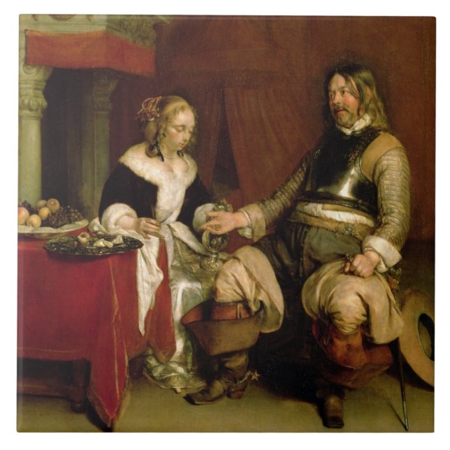 Carreau Le soldat de monsieur (huile sur la toile) (Devant)