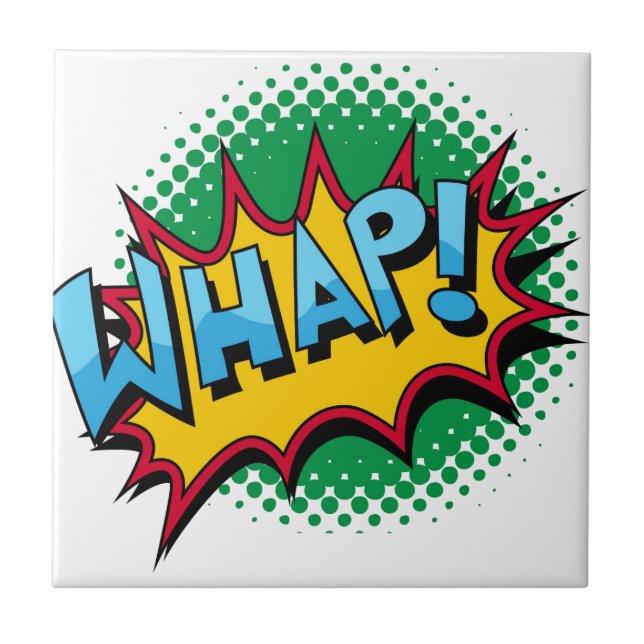 Carreau Le style comique d'art de bruit battent à plat de (Devant)