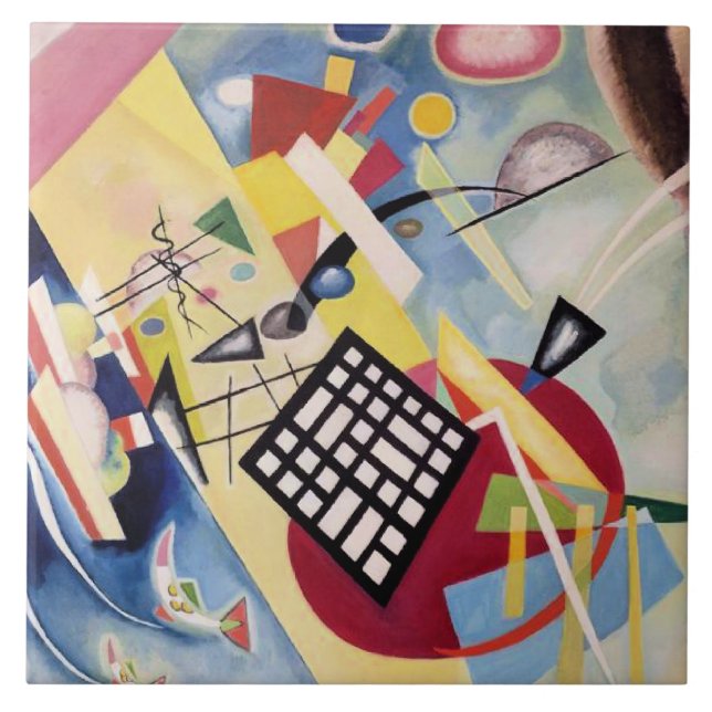 Carreau Le tableau de Wassily Kandinsky, Cadre noir, (Devant)