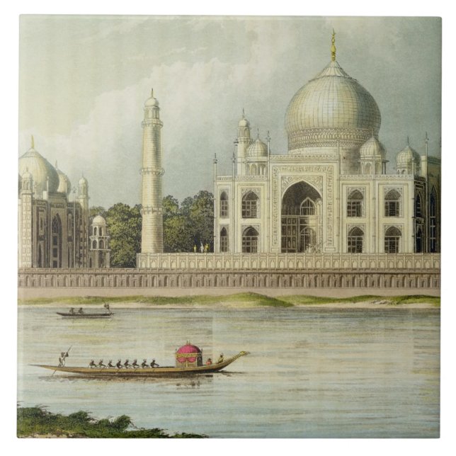 Carreau Le Taj Mahal, tombe de l'empereur Shah Jehan et (Devant)