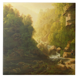 Carreau Le torrent de montagne, c.1820-30 (huile sur la